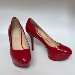 Nine West Red Platform Heels